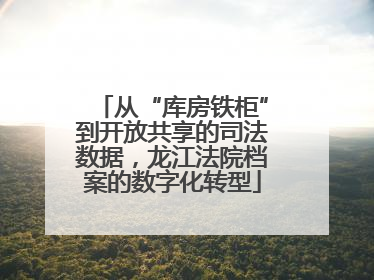 从“库房铁柜”到开放共享的司法数据，龙江法院档案的数字化转型