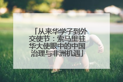 从来华学子到外交使节：索马里驻华大使眼中的中国治理与非洲机遇