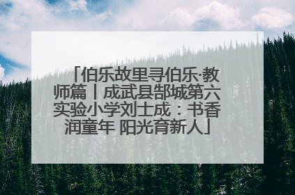 伯乐故里寻伯乐·教师篇丨成武县郜城第六实验小学刘士成：书香润童年 阳光育新人