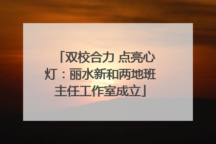 双校合力 点亮心灯：丽水新和两地班主任工作室成立