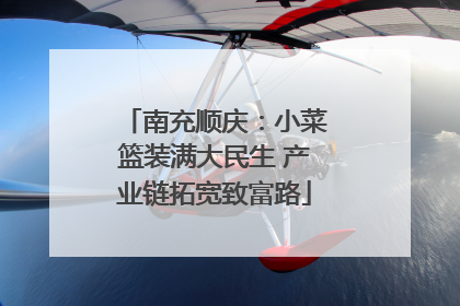 南充顺庆：小菜篮装满大民生 产业链拓宽致富路