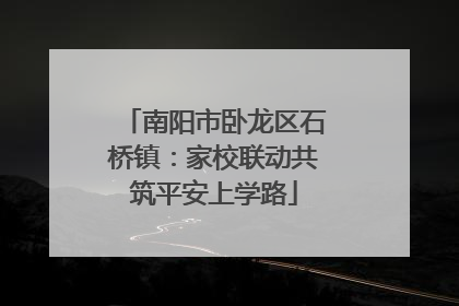 南阳市卧龙区石桥镇：家校联动共筑平安上学路