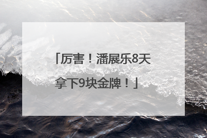 厉害！潘展乐8天拿下9块金牌！