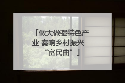 做大做强特色产业 奏响乡村振兴“富民曲”