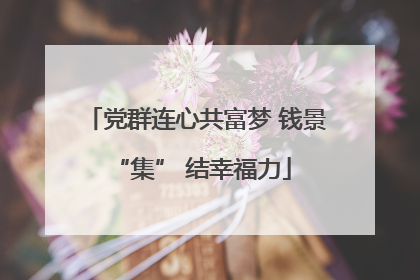 党群连心共富梦 钱景 “集” 结幸福力