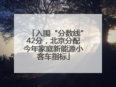 入围“分数线”42分，北京分配今年家庭新能源小客车指标