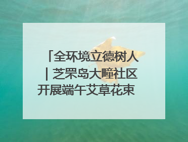 全环境立德树人｜芝罘岛大疃社区开展端午艾草花束DIY活动
