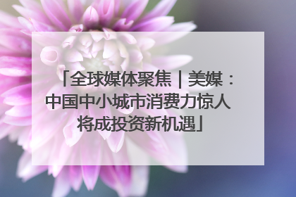 全球媒体聚焦｜美媒：中国中小城市消费力惊人 将成投资新机遇