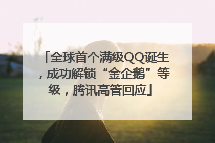 全球首个满级QQ诞生，成功解锁“金企鹅”等级，腾讯高管回应