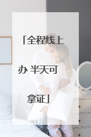 全程线上办 半天可拿证