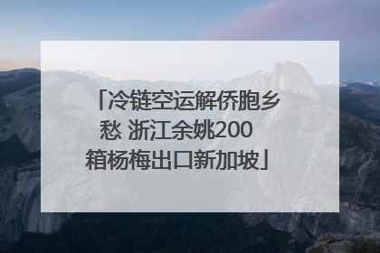 冷链空运解侨胞乡愁 浙江余姚200箱杨梅出口新加坡