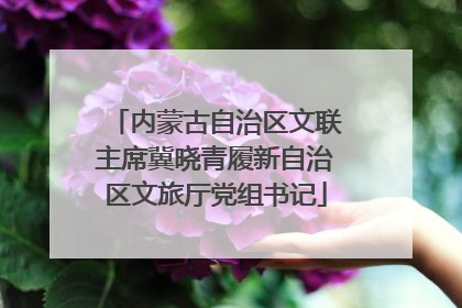 内蒙古自治区文联主席冀晓青履新自治区文旅厅党组书记