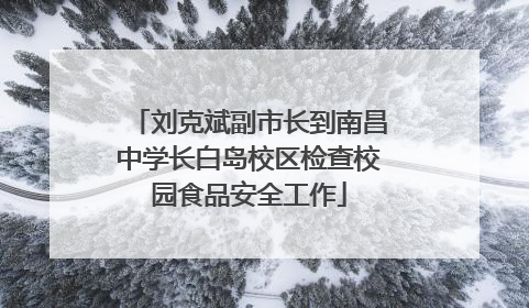 刘克斌副市长到南昌中学长白岛校区检查校园食品安全工作