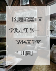 刘楚昕漓江文学奖走红 张一一“农民文学奖”出圈