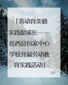 劳动育美德 实践促成长——岳西县包家中心学校开展劳动教育实践活动