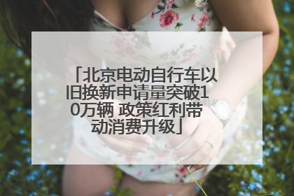 北京电动自行车以旧换新申请量突破10万辆 政策红利带动消费升级