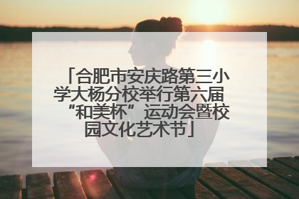 合肥市安庆路第三小学大杨分校举行第六届“和美杯”运动会暨校园文化艺术节