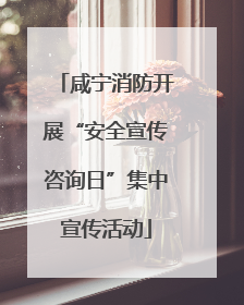 咸宁消防开展“安全宣传咨询日”集中宣传活动