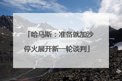 哈马斯：准备就加沙停火展开新一轮谈判