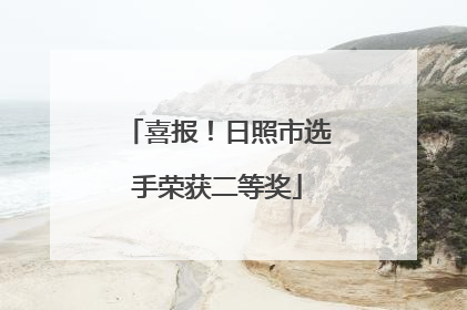 喜报！日照市选手荣获二等奖