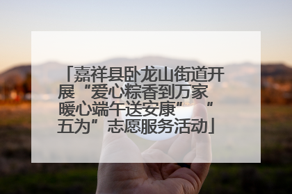 嘉祥县卧龙山街道开展“爱心粽香到万家 暖心端午送安康” “五为”志愿服务活动
