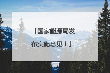 国家能源局发布实施意见！