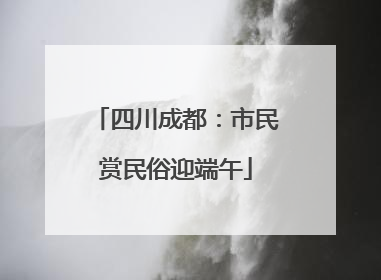 四川成都：市民赏民俗迎端午