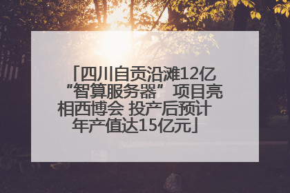 四川自贡沿滩12亿“智算服务器”项目亮相西博会 投产后预计年产值达15亿元