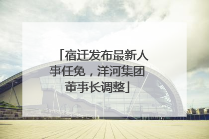 宿迁发布最新人事任免，洋河集团董事长调整
