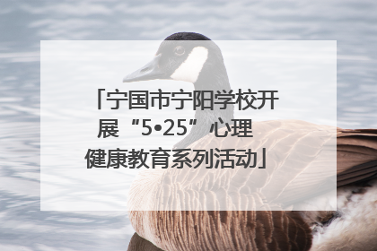 宁国市宁阳学校开展“5•25”心理健康教育系列活动