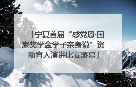 宁夏首届“感党恩·国家奖学金学子亲身说”资助育人演讲比赛落幕