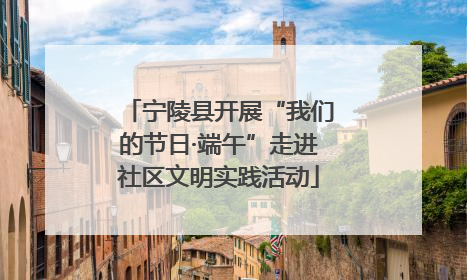 宁陵县开展“我们的节日·端午”走进社区文明实践活动