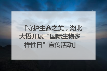 守护生命之美，湖北大悟开展“国际生物多样性日”宣传活动