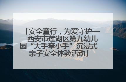 安全童行，为爱守护——西安市莲湖区第九幼儿园“大手牵小手”沉浸式亲子安全体验活动