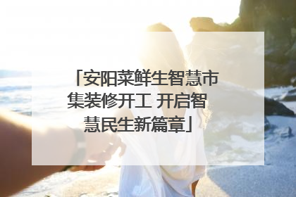 安阳菜鲜生智慧市集装修开工 开启智慧民生新篇章