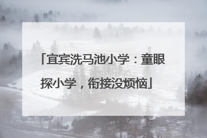 宜宾洗马池小学：童眼探小学，衔接没烦恼