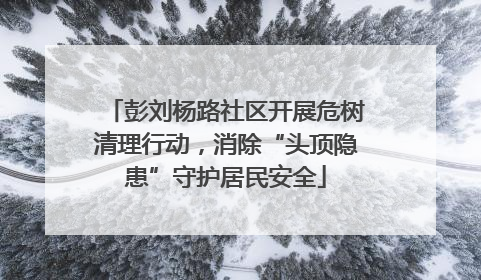 彭刘杨路社区开展危树清理行动，消除“头顶隐患”守护居民安全