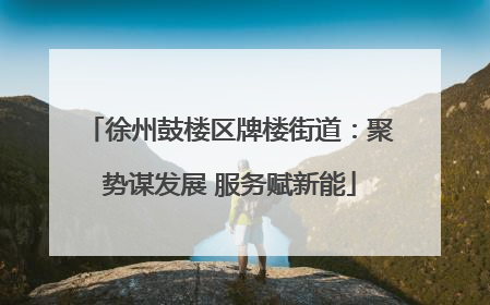 徐州鼓楼区牌楼街道：聚势谋发展 服务赋新能