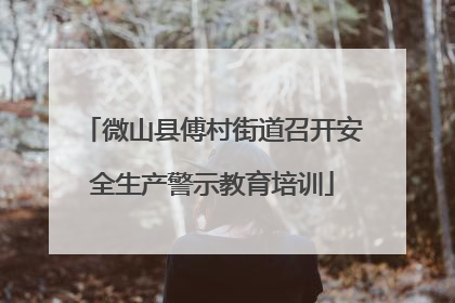 微山县傅村街道召开安全生产警示教育培训
