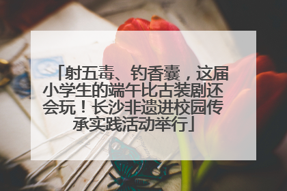 射五毒、钓香囊，这届小学生的端午比古装剧还会玩！长沙非遗进校园传承实践活动举行