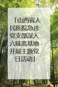 山西省人民医院急诊党支部深入六味斋基地开展主题党日活动
