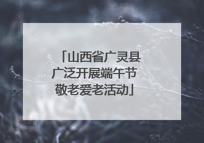 山西省广灵县广泛开展端午节敬老爱老活动