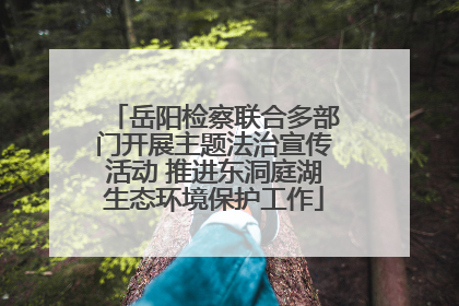 岳阳检察联合多部门开展主题法治宣传活动 推进东洞庭湖生态环境保护工作