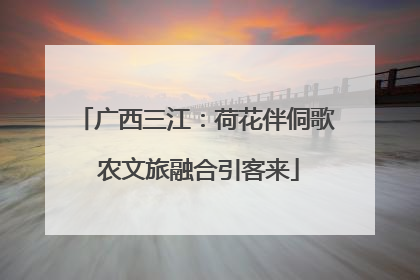 广西三江：荷花伴侗歌 农文旅融合引客来
