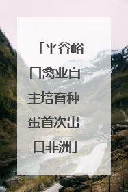 平谷峪口禽业自主培育种蛋首次出口非洲