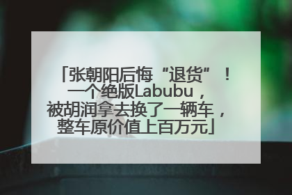 张朝阳后悔“退货”！一个绝版Labubu，被胡润拿去换了一辆车，整车原价值上百万元