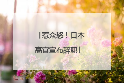 惹众怒！日本高官宣布辞职
