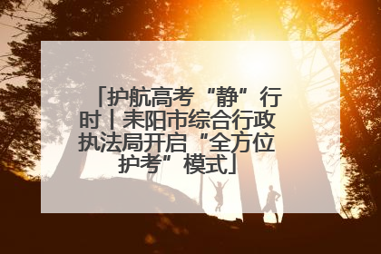 护航高考“静”行时丨耒阳市综合行政执法局开启“全方位护考”模式
