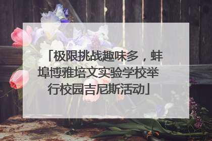 极限挑战趣味多，蚌埠博雅培文实验学校举行校园吉尼斯活动