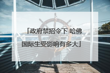 政府禁招令下 哈佛国际生受影响有多大